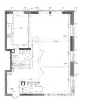 3-к квартира, вторичка, 78м2, 13/22 этаж