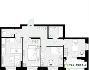 3-к квартира, вторичка, 73м2, 2/18 этаж
