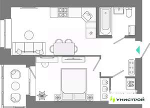 2-к квартира, вторичка, 39м2, 4/10 этаж
