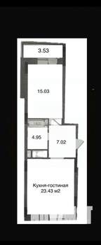 2-к квартира, вторичка, 54м2, 16/24 этаж