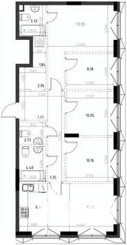3-к квартира, вторичка, 95м2, 15/15 этаж