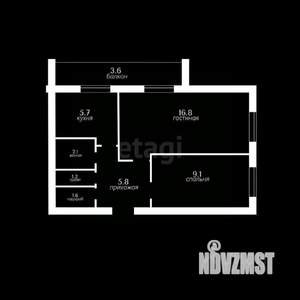 2-к квартира, вторичка, 42м2, 3/9 этаж