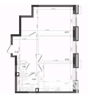 2-к квартира, вторичка, 66м2, 2/22 этаж