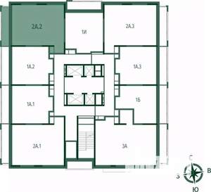 2-к квартира, вторичка, 59м2, 19/25 этаж