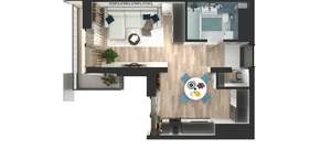 1-к квартира, вторичка, 34м2, 20/25 этаж