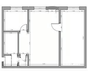 2-к квартира, вторичка, 43м2, 1/5 этаж