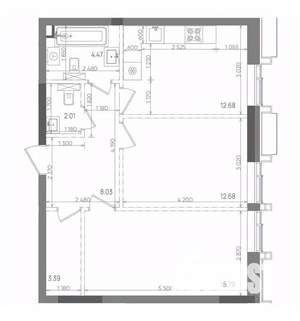 2-к квартира, вторичка, 59м2, 18/22 этаж