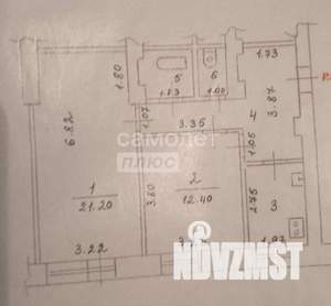 2-к квартира, вторичка, 54м2, 3/5 этаж