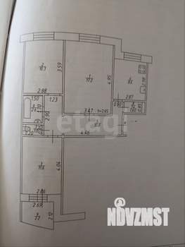 3-к квартира, вторичка, 64м2, 9/9 этаж