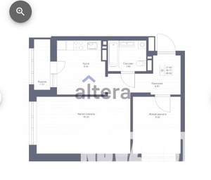 2-к квартира, вторичка, 48м2, 13/22 этаж