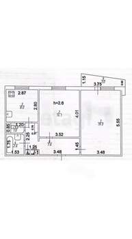 2-к квартира, вторичка, 54м2, 6/10 этаж