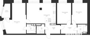 3-к квартира, вторичка, 107м2, 3/23 этаж