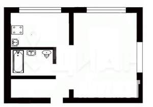 1-к квартира, вторичка, 33м2, 2/2 этаж