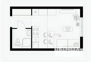 Студия квартира, вторичка, 17м2, 4/5 этаж