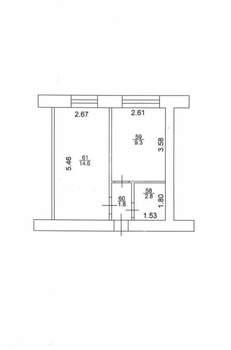 1-к квартира, вторичка, 29м2, 1/5 этаж