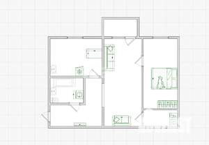 2-к квартира, вторичка, 44м2, 4/5 этаж