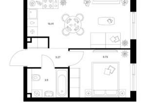 1-к квартира, вторичка, 33м2, 14/24 этаж