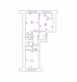 2-к квартира, вторичка, 52м2, 3/11 этаж