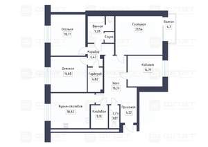 4-к квартира, вторичка, 148м2, 6/8 этаж