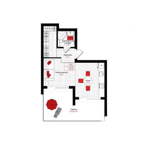 Студия квартира, вторичка, 33м2, 10/25 этаж