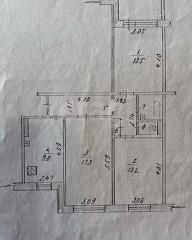 3-к квартира, вторичка, 66м2, 7/10 этаж