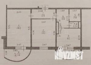 2-к квартира, вторичка, 56м2, 7/9 этаж