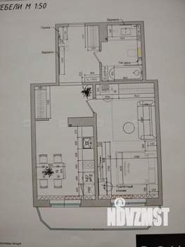 1-к квартира, вторичка, 48м2, 10/16 этаж