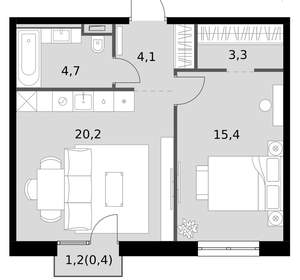 2-к квартира, вторичка, 48м2, 5/14 этаж