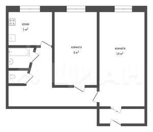 3-к квартира, вторичка, 61м2, 4/5 этаж
