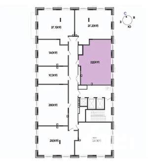 2-к квартира, вторичка, 66м2, 3/22 этаж
