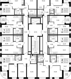 3-к квартира, вторичка, 65м2, 2/10 этаж