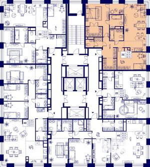 2-к квартира, строящийся дом, 89м2, 25/28 этаж