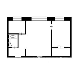 2-к квартира, вторичка, 46м2, 3/3 этаж