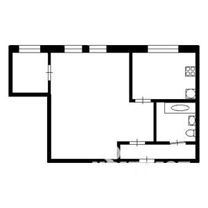 2-к квартира, вторичка, 35м2, 3/5 этаж