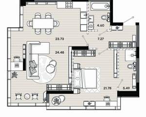 2-к квартира, вторичка, 87м2, 14/20 этаж