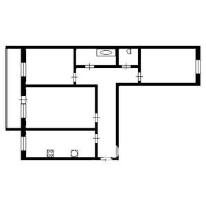 3-к квартира, вторичка, 61м2, 1/9 этаж