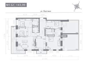 4-к квартира, строящийся дом, 144м2, 9/9 этаж