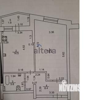 1-к квартира, вторичка, 48м2, 6/16 этаж