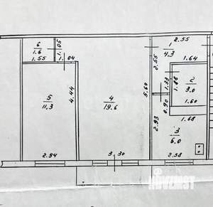 2-к квартира, вторичка, 46м2, 2/5 этаж
