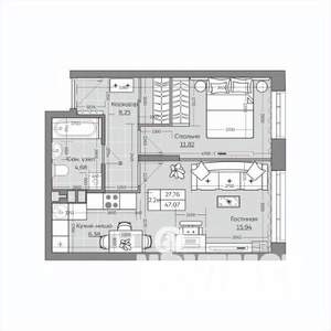 2-к квартира, вторичка, 47м2, 2/19 этаж