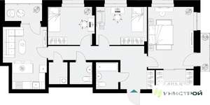 3-к квартира, вторичка, 83м2, 5/18 этаж