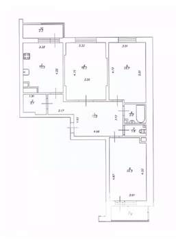 3-к квартира, вторичка, 86м2, 2/18 этаж