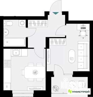 1-к квартира, вторичка, 35м2, 2/18 этаж