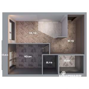 1-к квартира, вторичка, 41м2, 3/6 этаж