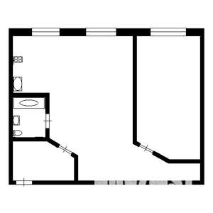 1-к квартира, вторичка, 57м2, 1/10 этаж