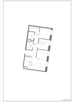 3-к квартира, строящийся дом, 76м2, 2/4 этаж