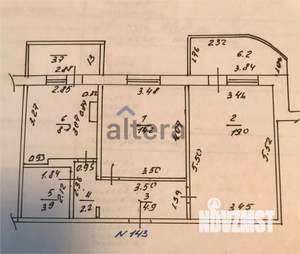2-к квартира, вторичка, 57м2, 6/10 этаж