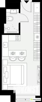 1-к квартира, вторичка, 22м2, 3/27 этаж