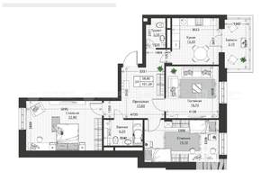3-к квартира, строящийся дом, 101м2, 4/4 этаж