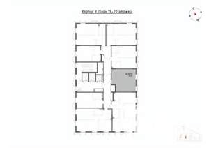 1-к квартира, вторичка, 39м2, 19/22 этаж